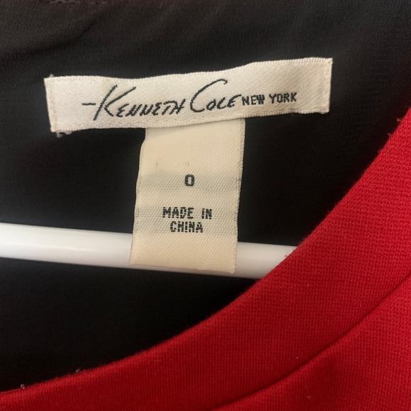 Kenneth Cole Vibrant Red Empire Fitted Dress Size 0 - Picture 6 of 7